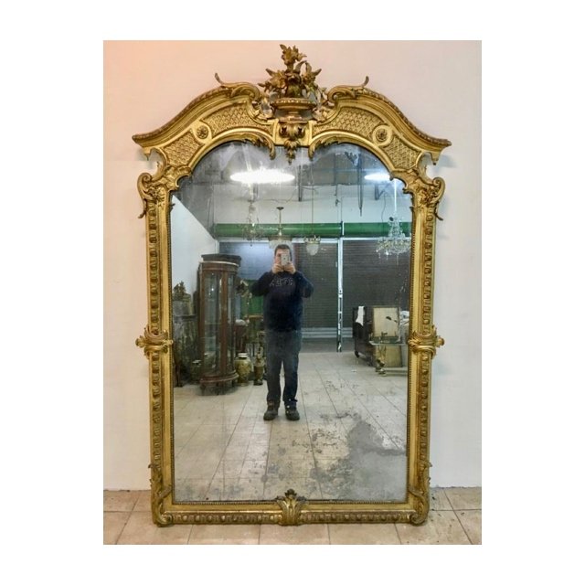Grand Miroir Doré Napoléon III - XIXe-photo-4