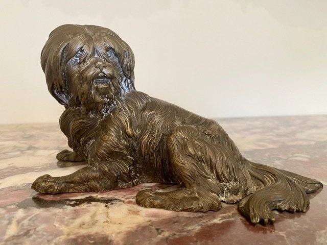 Small Dog In Bronze - XIXth