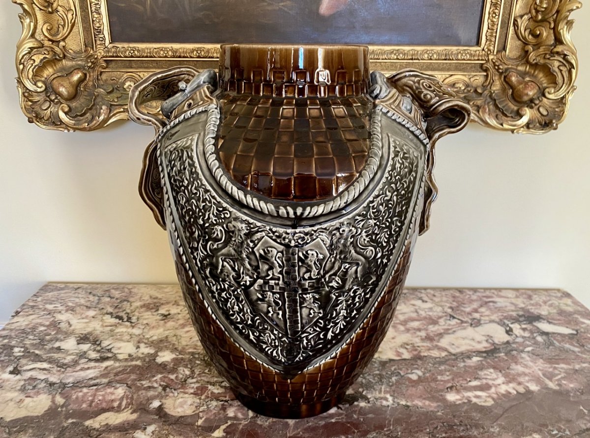 Choisy Le Roi - Large Earthenware Vase / Cachepot-photo-4