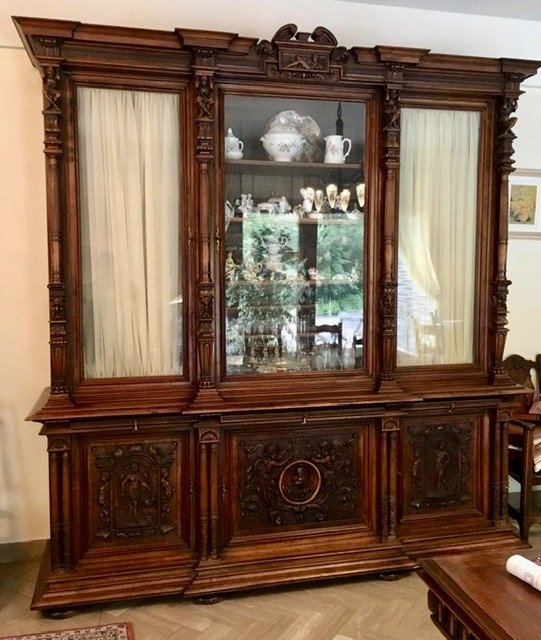 Renaissance Style Walnut Bookcase