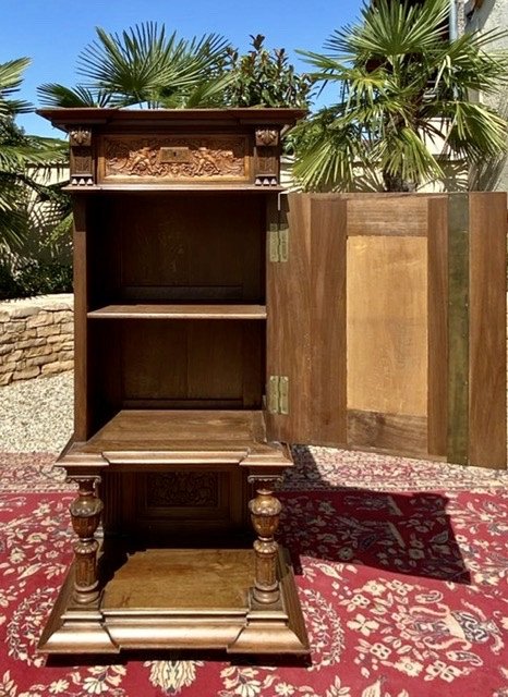 H. Fourdinois - Walnut Cabinet Withcarriatides-photo-7