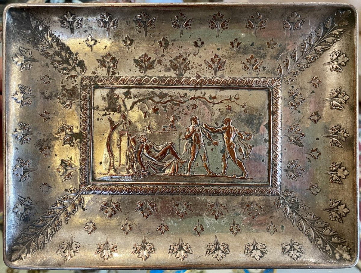 F. Barbedienne & F. Levillain - Silver Bronze Trinket Tray-photo-2