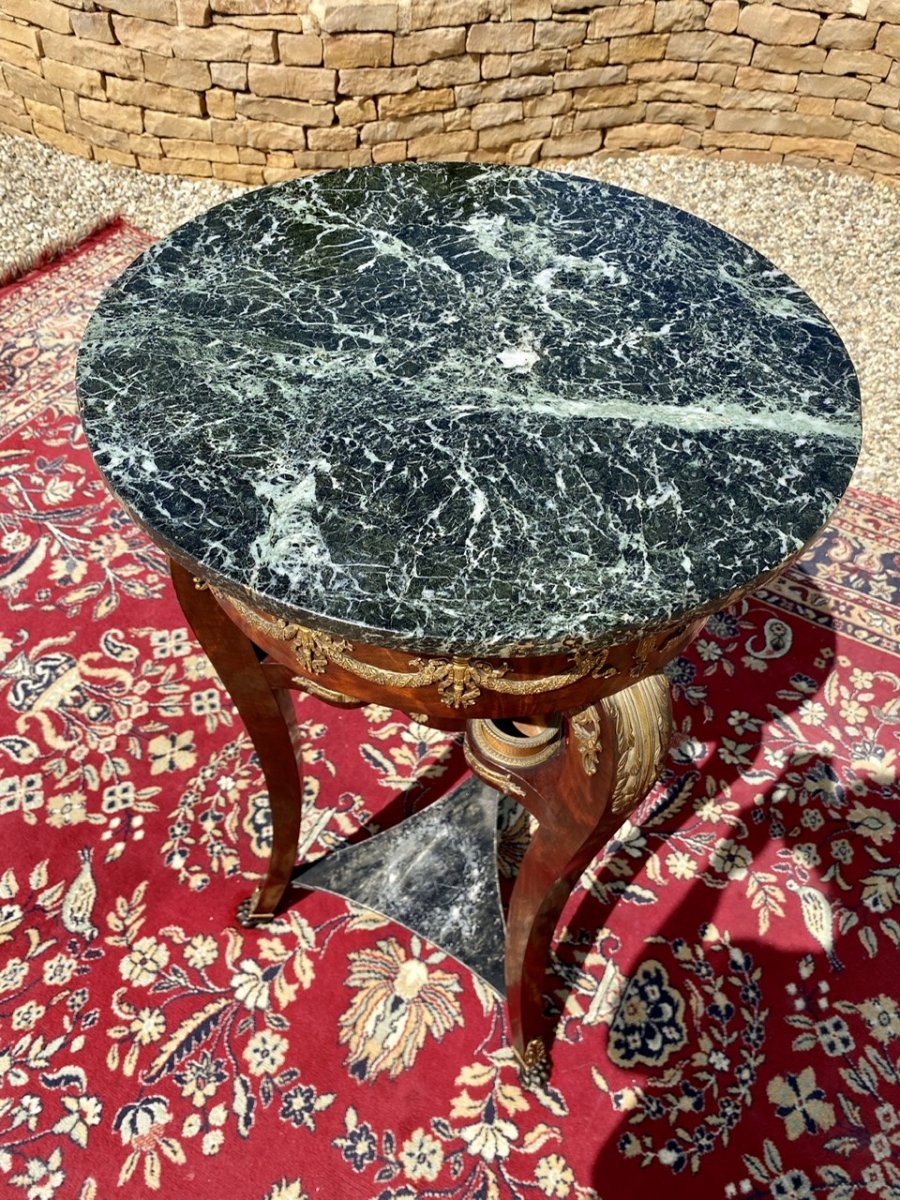  Sellette/Barbière en Acajou et Bronze Époque Empire-photo-2