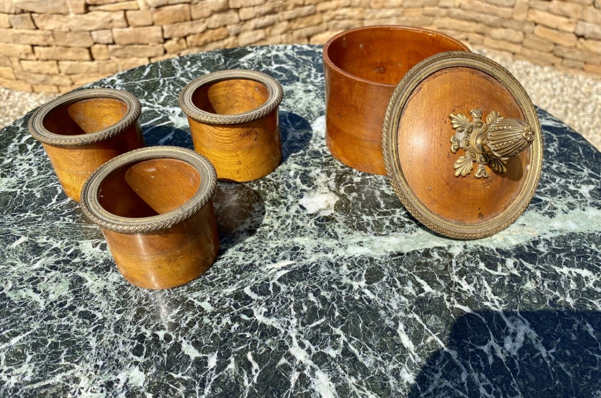  Sellette/Barbière en Acajou et Bronze Époque Empire-photo-8