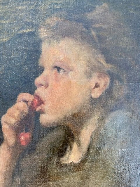 Repro. By Auguste Boulard - The "little Girl With Cherries"-photo-2