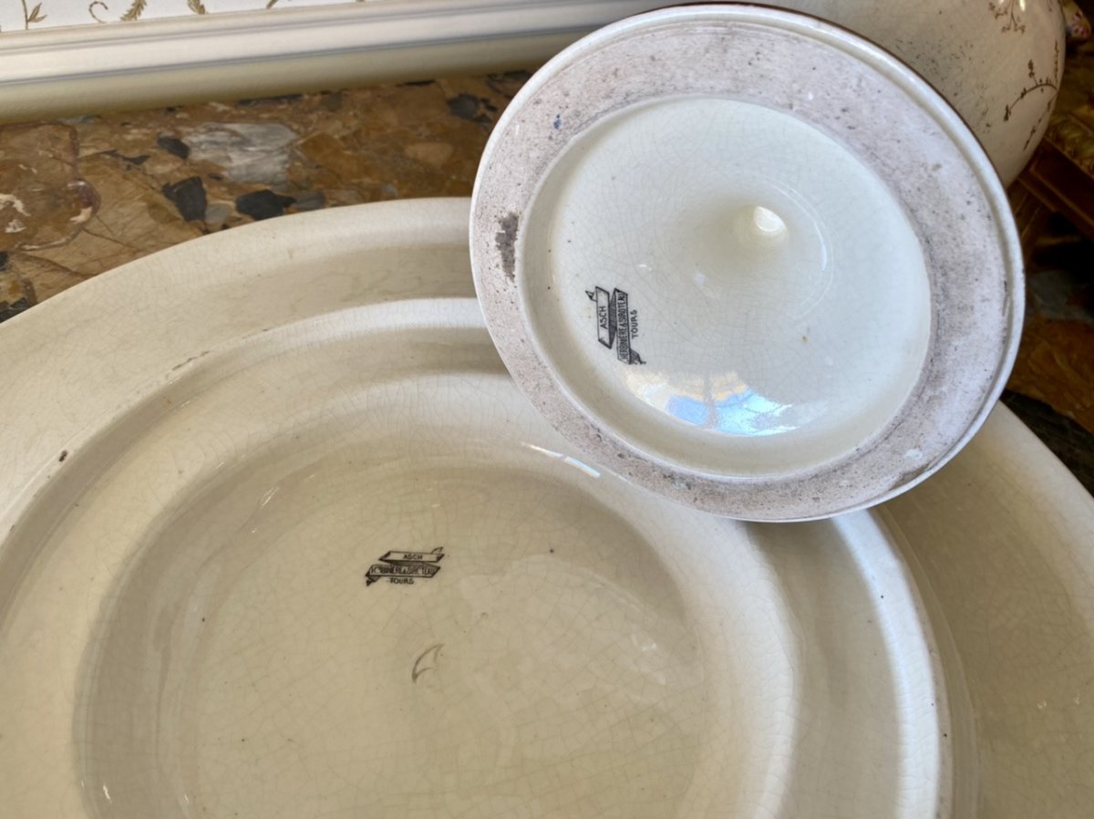 Asch - Sainte Radegonde - Large Porcelain Eder With Dish-photo-7