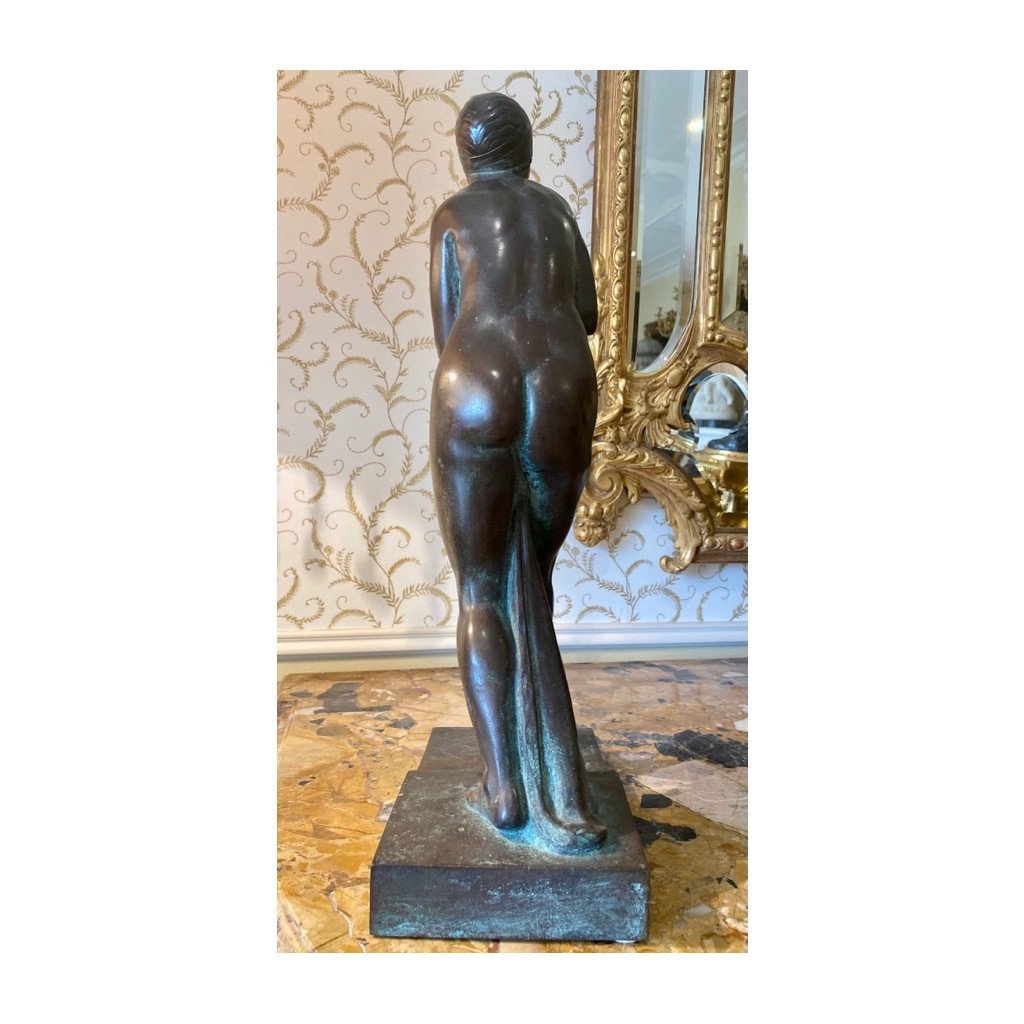 G. Chauvel - Bronze, Bath Of Champagne Caron Paris 1926-photo-4
