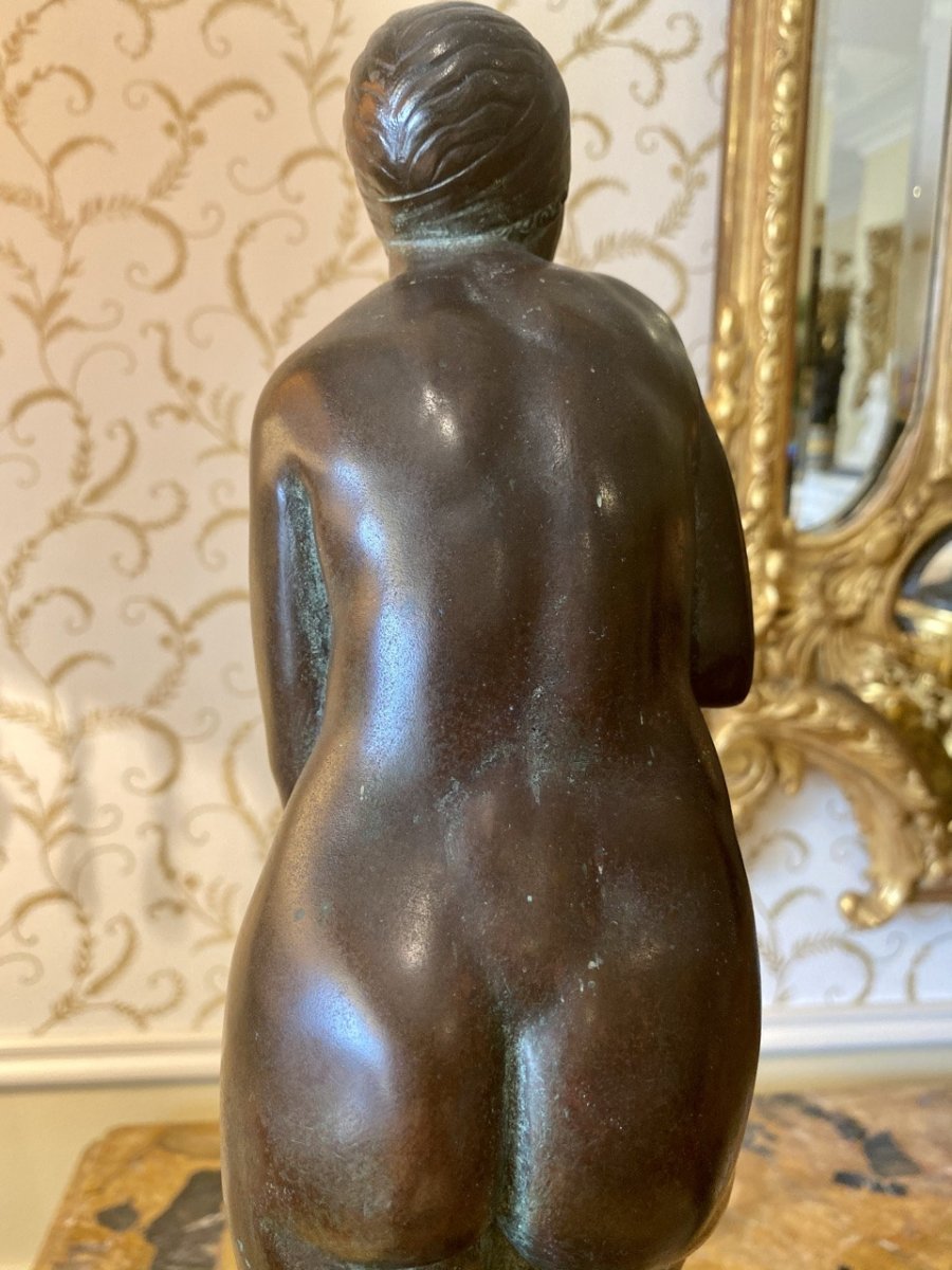 G. Chauvel - Bronze, Bath Of Champagne Caron Paris 1926-photo-5