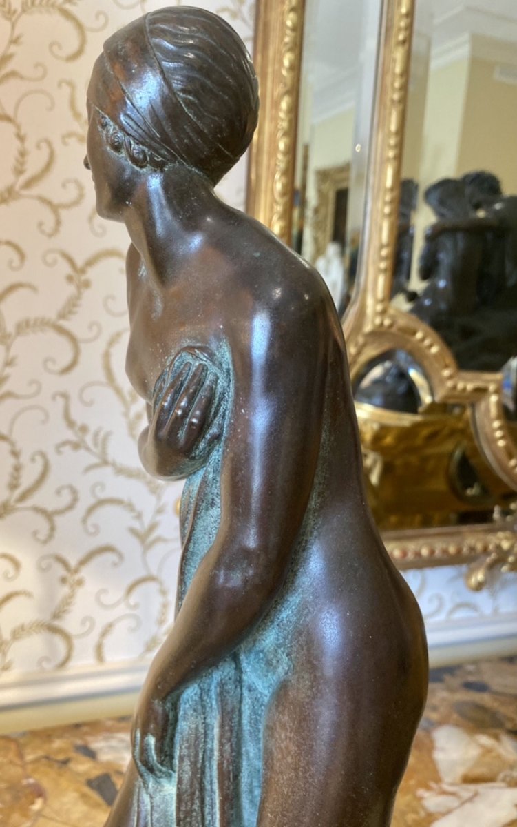 G. Chauvel - Bronze, Bath Of Champagne Caron Paris 1926-photo-7