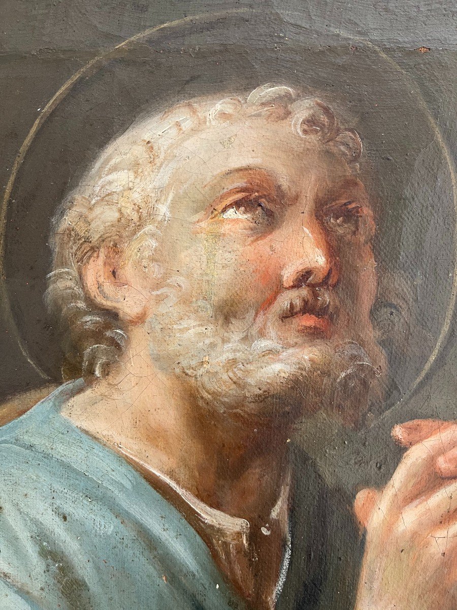 Saint Peter, Oil On Canvas-photo-3