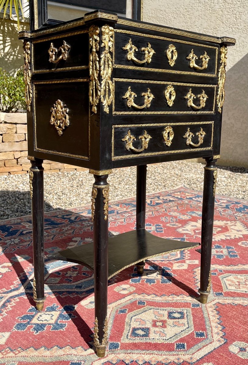 Bedside Table - Napoleon III Dressing Table In Louis XVI Style-photo-2