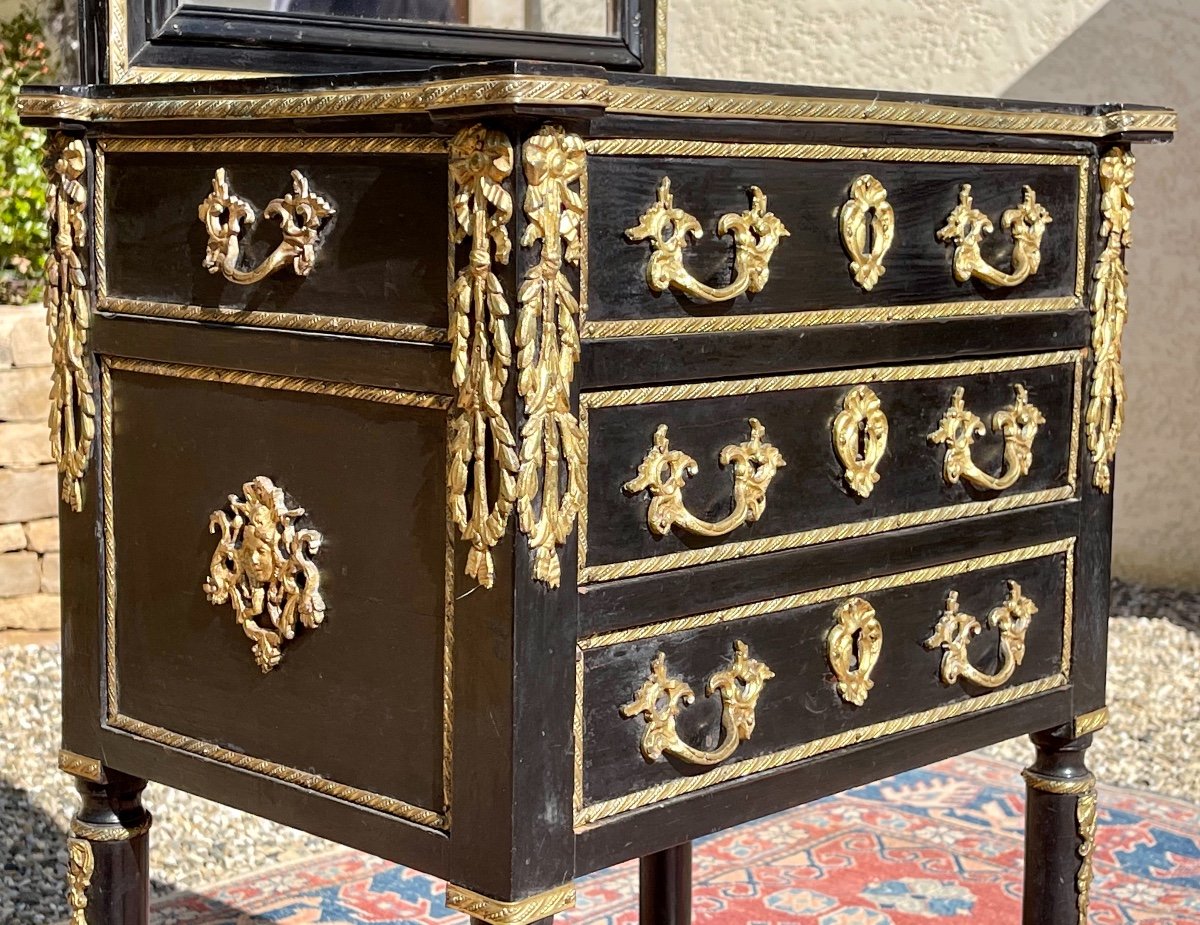 Bedside Table - Napoleon III Dressing Table In Louis XVI Style-photo-3