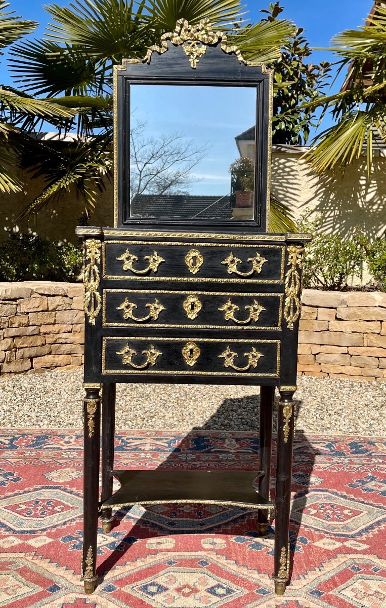 Bedside Table - Napoleon III Dressing Table In Louis XVI Style-photo-2