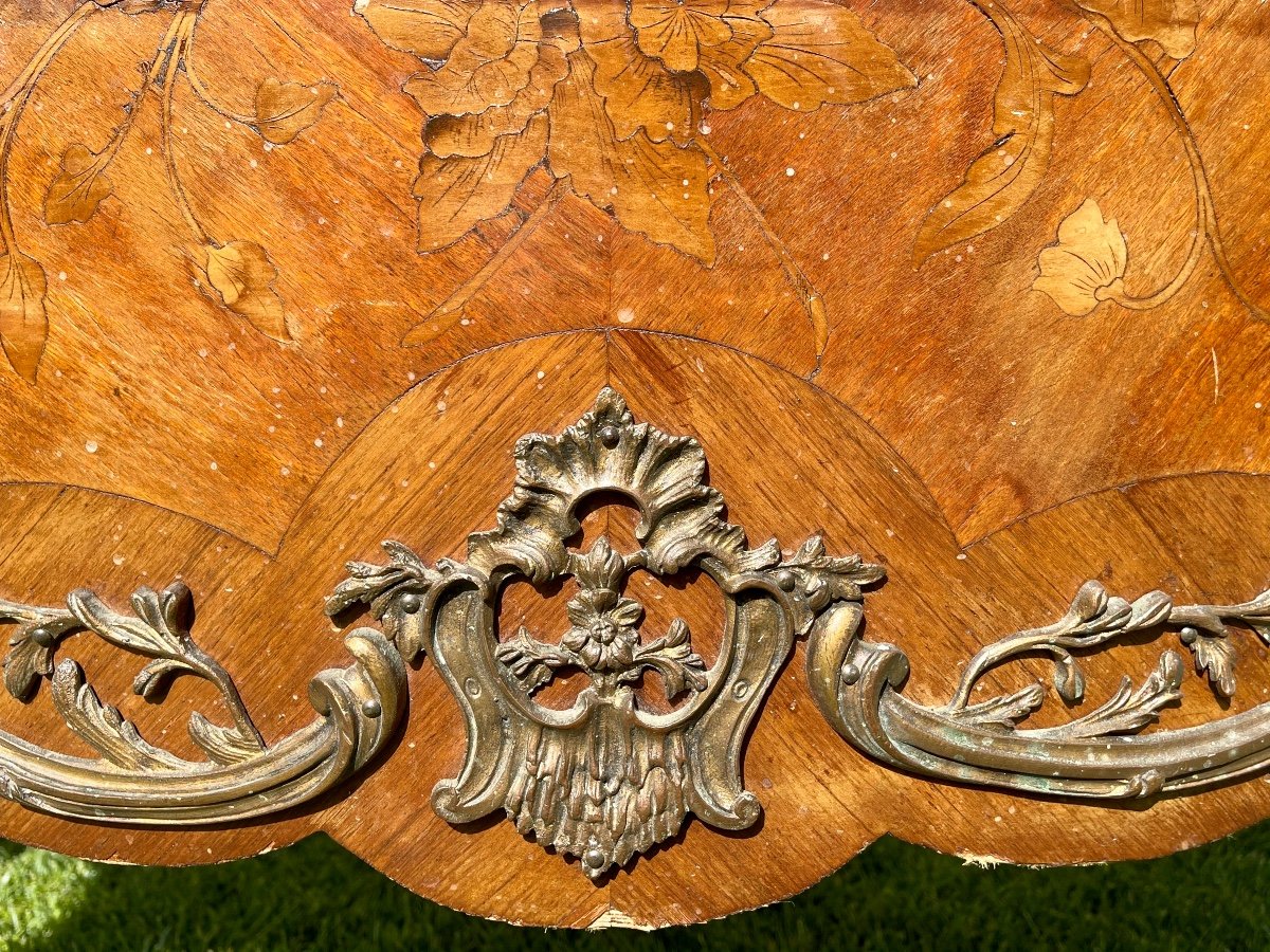 Louis XV Style Marquetry & Bronze Commode-photo-1