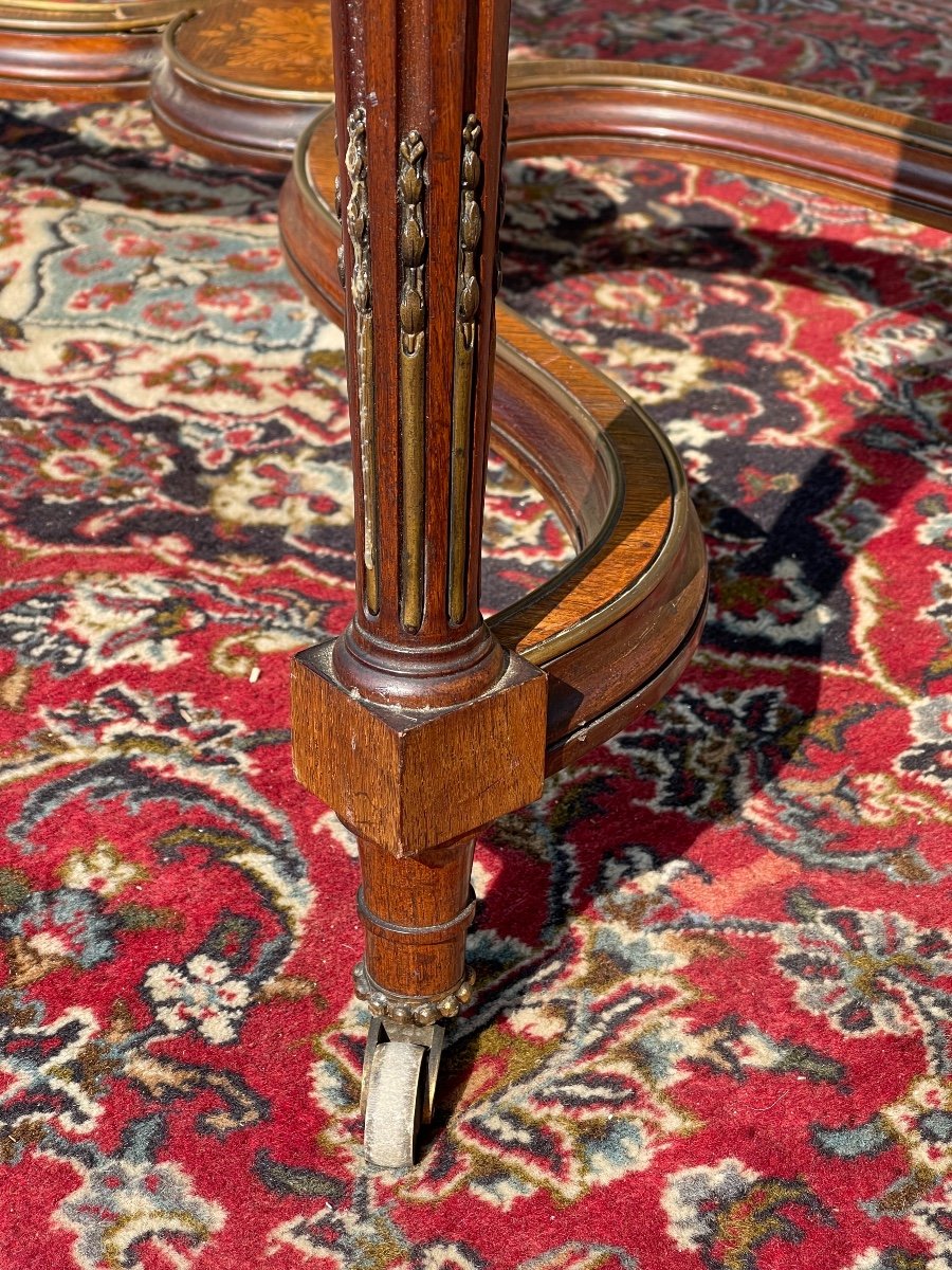 Middle Table Marquetry & Beonze Napoleon III Period-photo-7