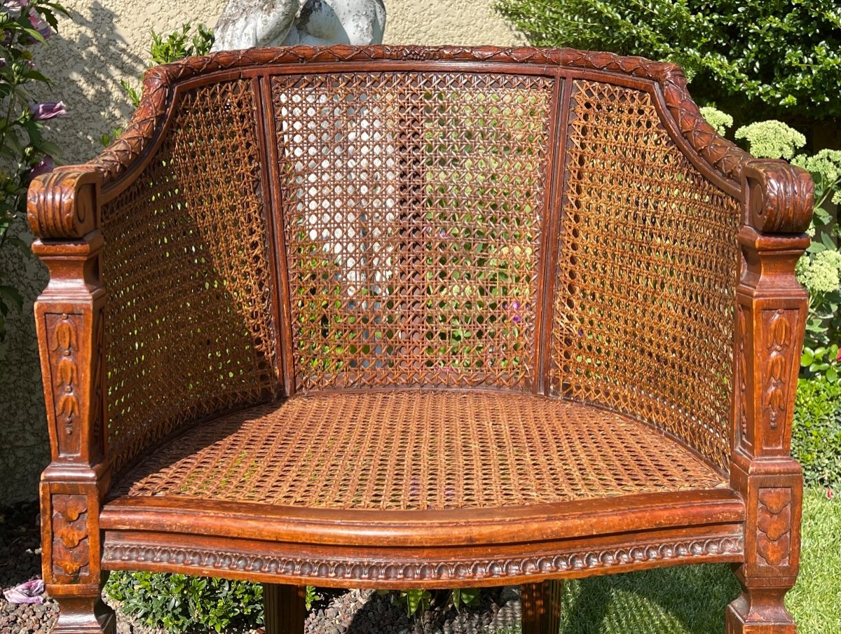 Louis XVI Style Cannage Armchair-photo-3