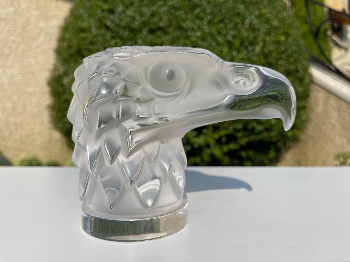 LALIQUE - Mascotte Tête D’aigle en Cristal-photo-2