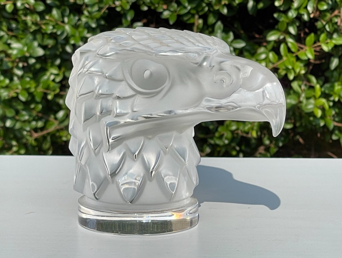 LALIQUE - Mascotte Tête D’aigle en Cristal