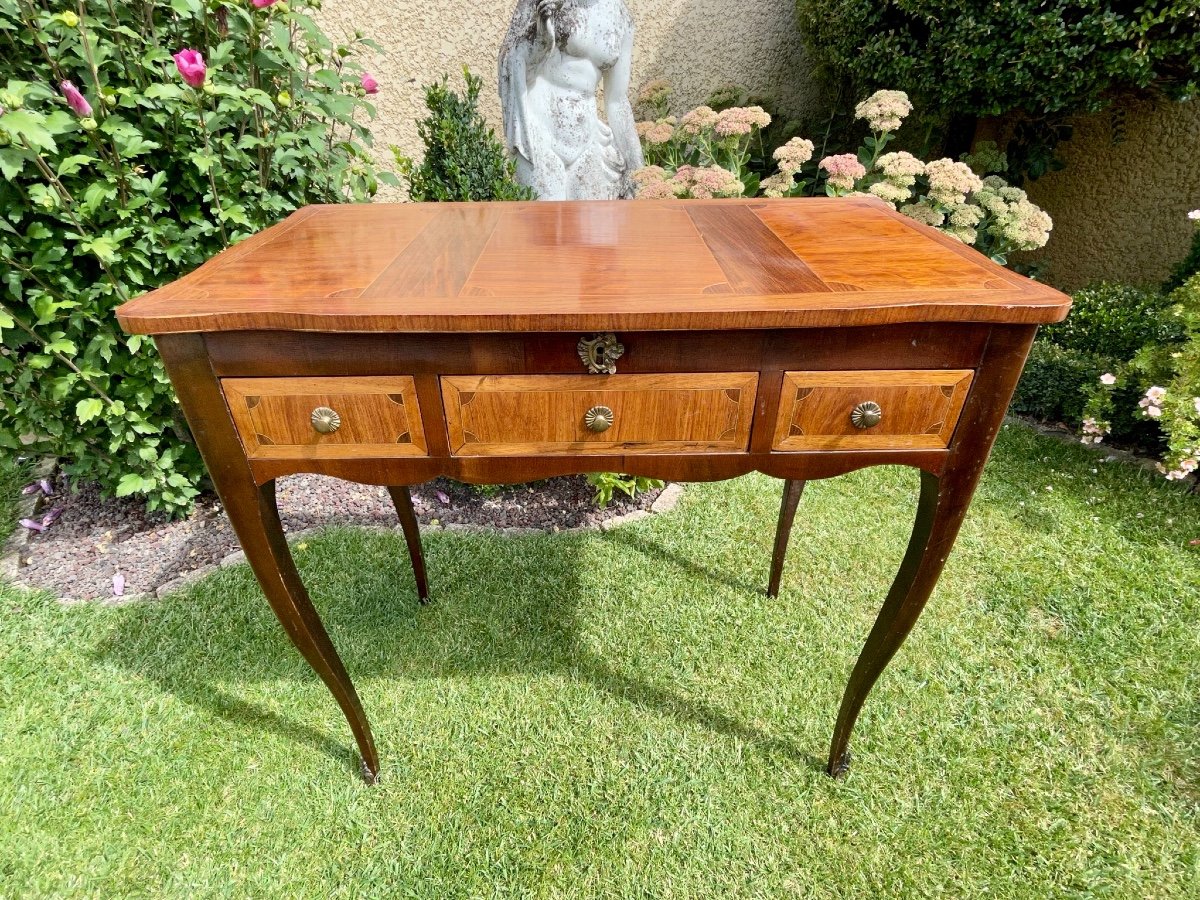 Louis XV Style Marquetry Dressing Table-photo-2