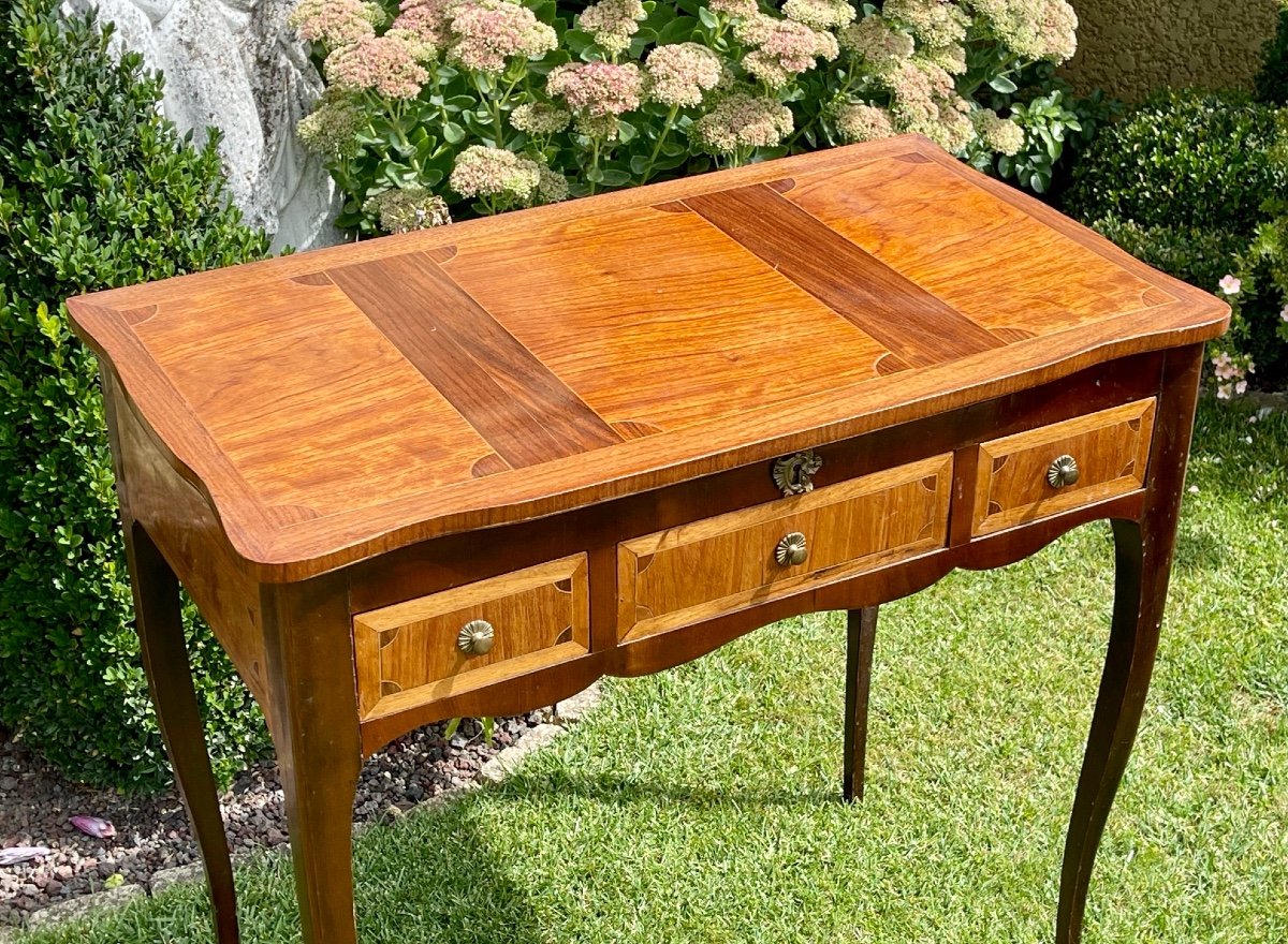 Louis XV Style Marquetry Dressing Table-photo-1