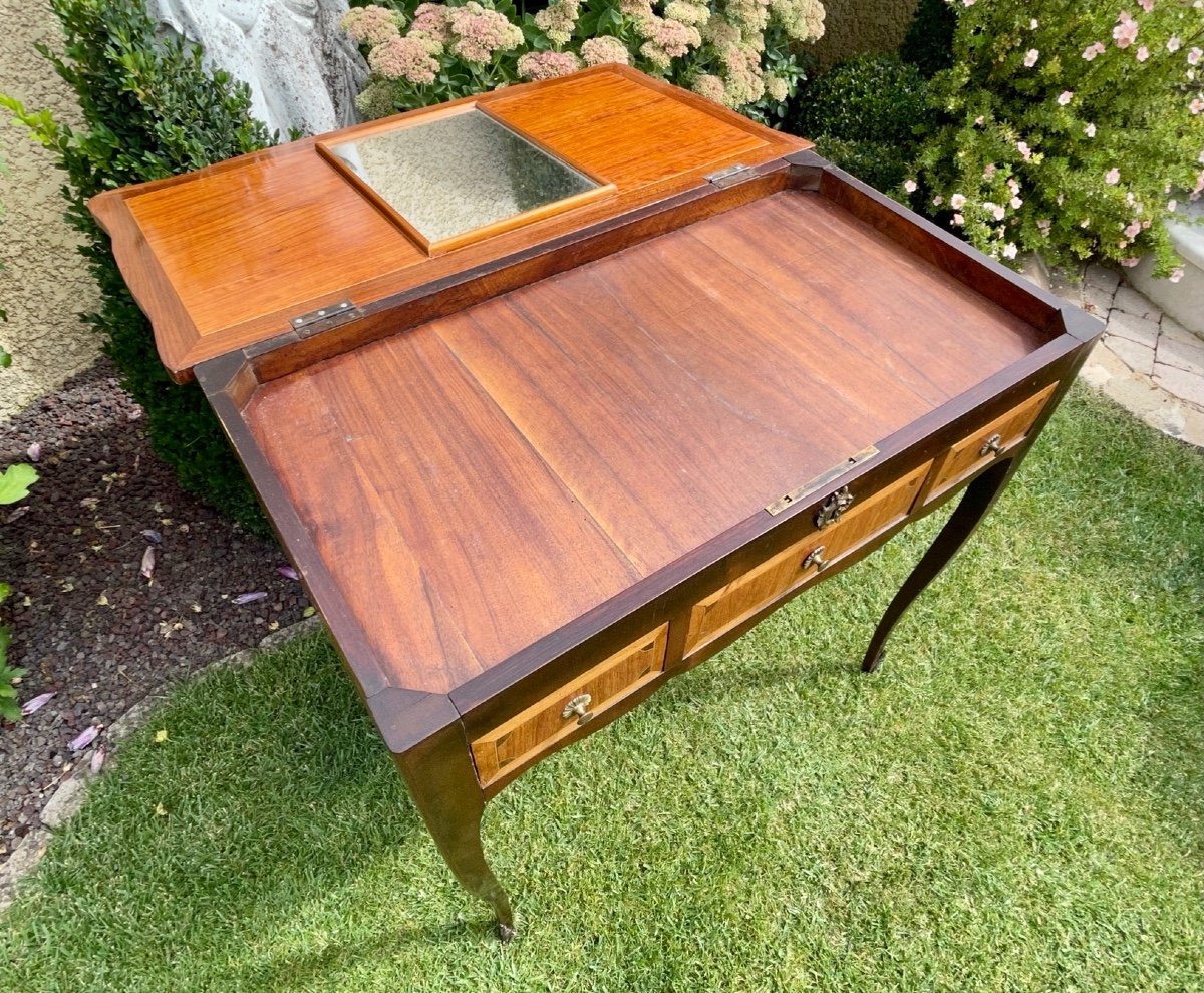 Louis XV Style Marquetry Dressing Table-photo-3