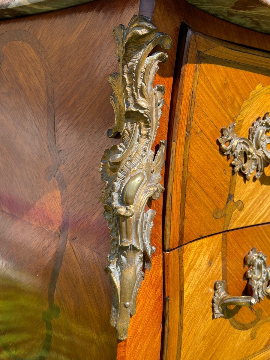 Louis XV Style Marquetry Commode-photo-2