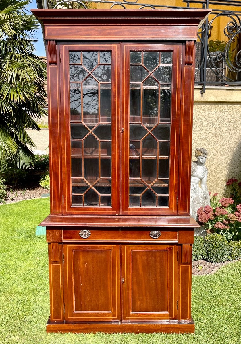English Mahogany Bookcase-photo-2