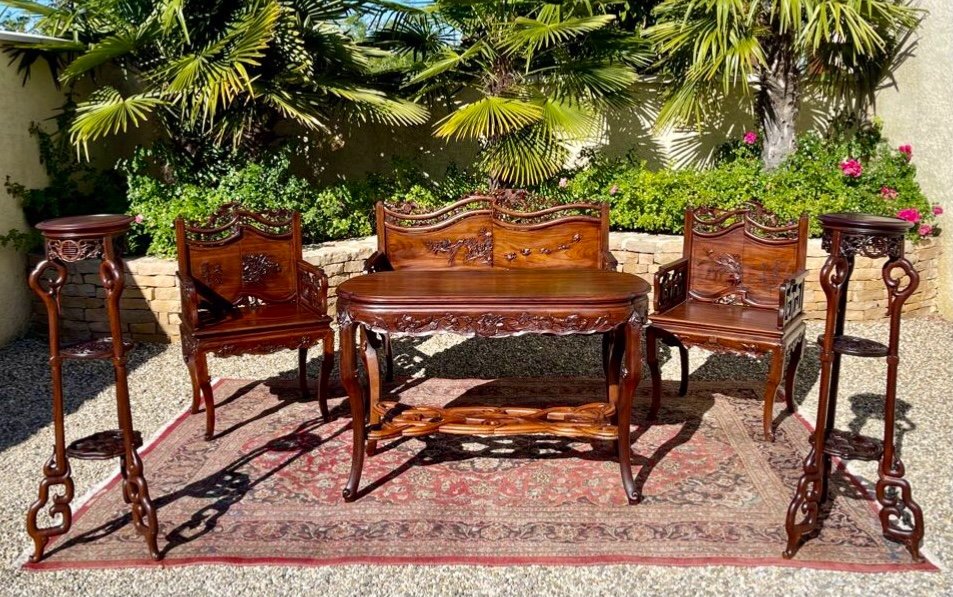 Indo-chinese 6 Piece Living Room Set