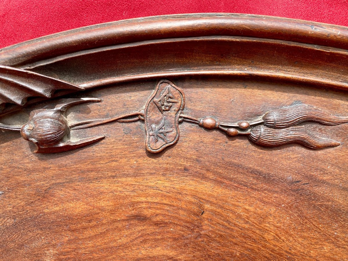 Plateau en Bois Sculpté Style Asiatique-photo-1