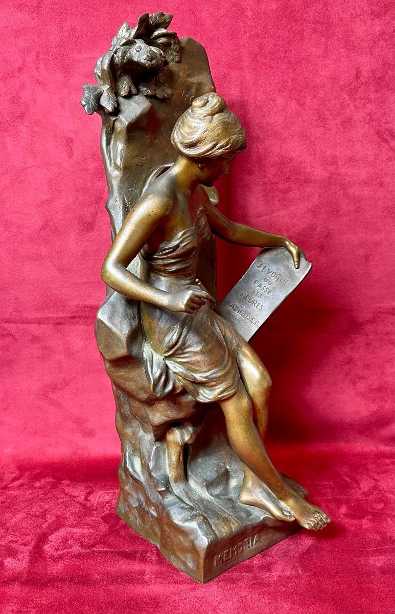 Emile-louis Picault - Bronze « memoria » Or The Heart Remembers-photo-1