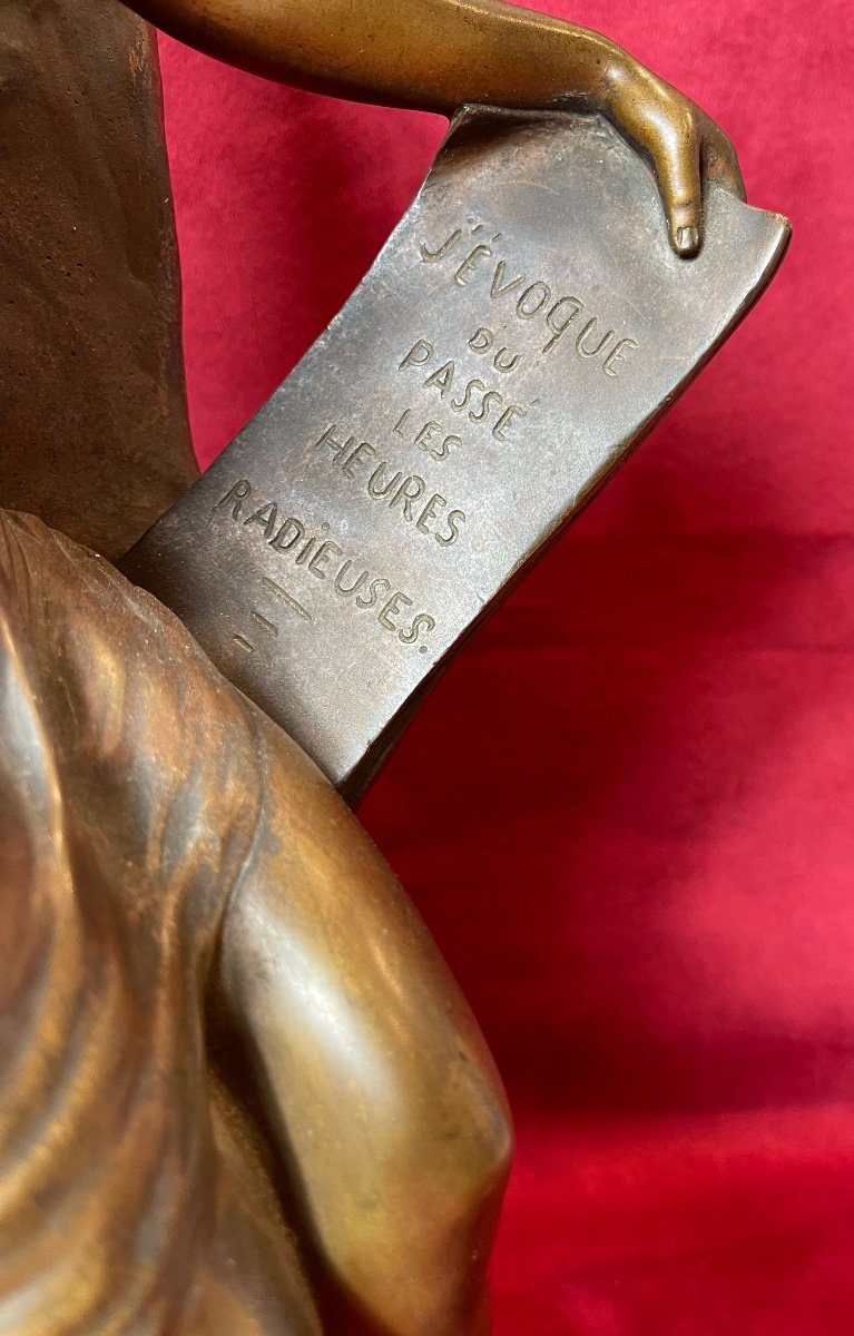 Emile-louis Picault - Bronze « memoria » Or The Heart Remembers-photo-2