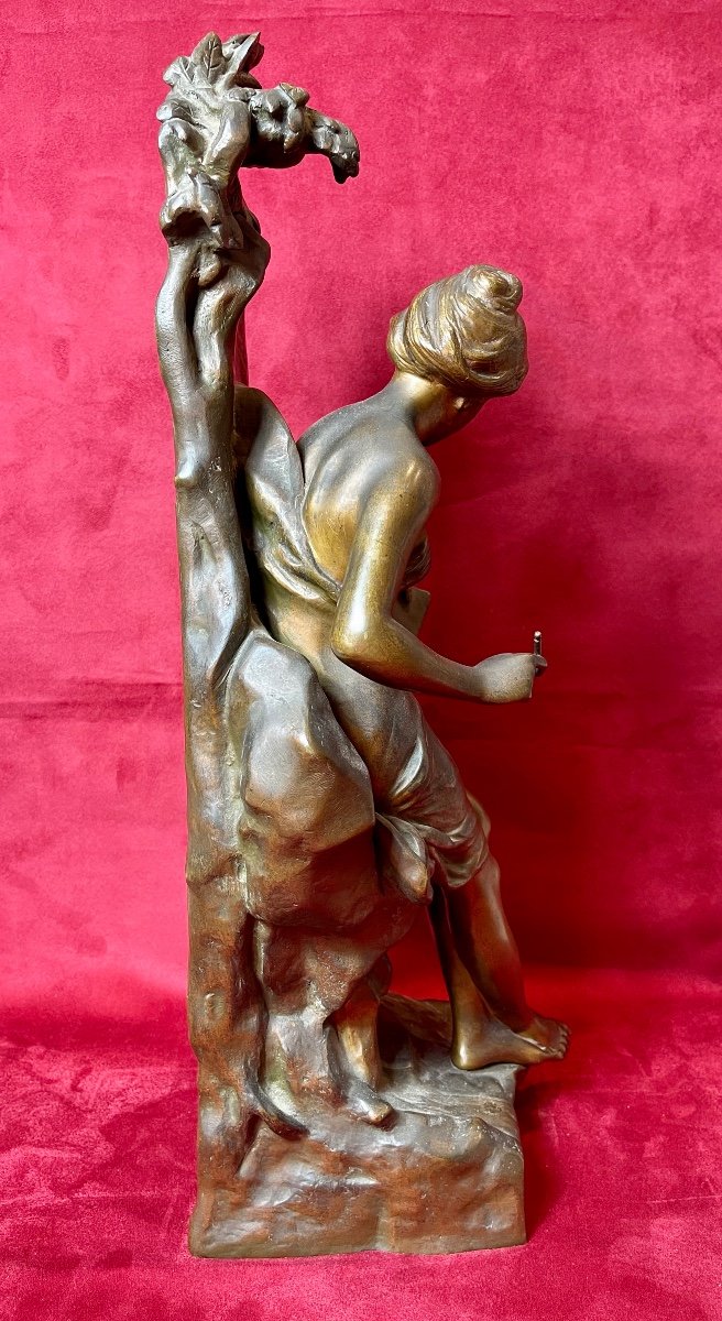 Emile-Louis PICAULT - Bronze «MÉMORIA » ou Le Coeur se Souvient-photo-3
