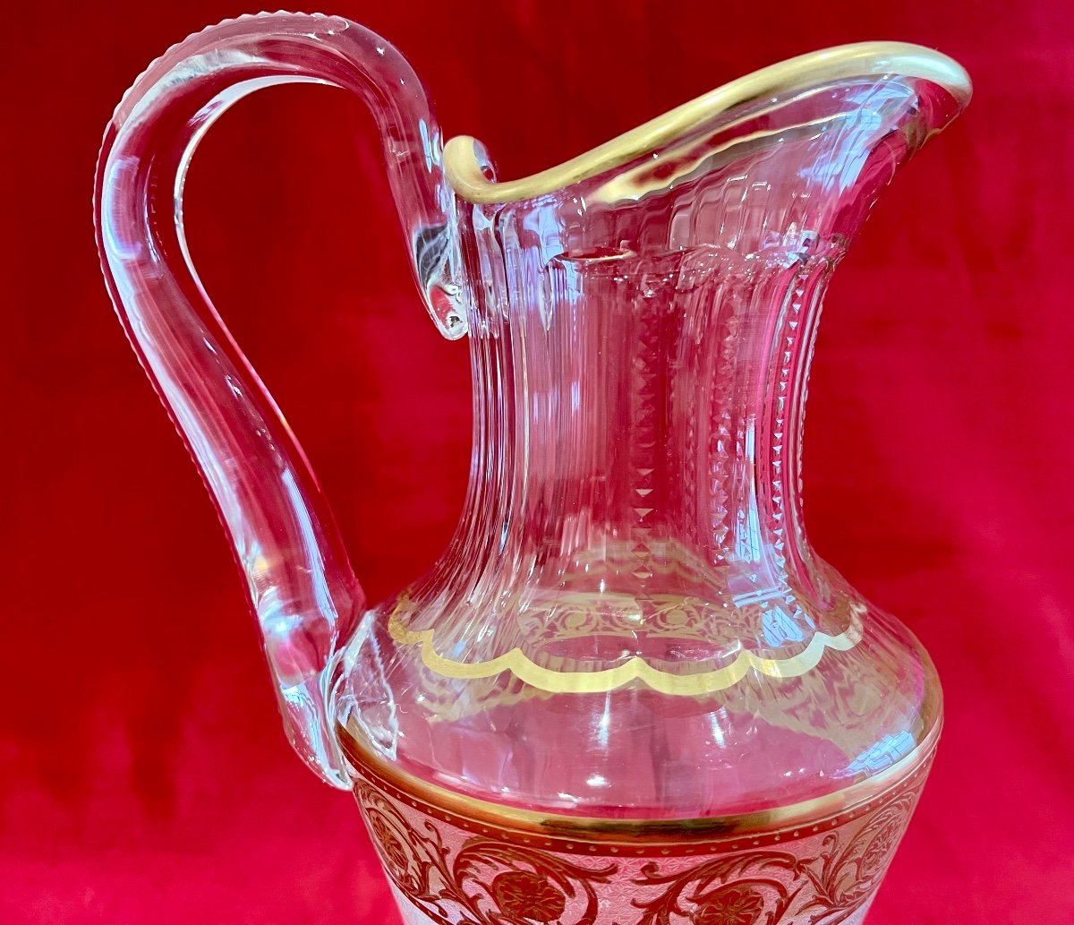 Saint Louis Crystal Water Jug Thistle Model-photo-2