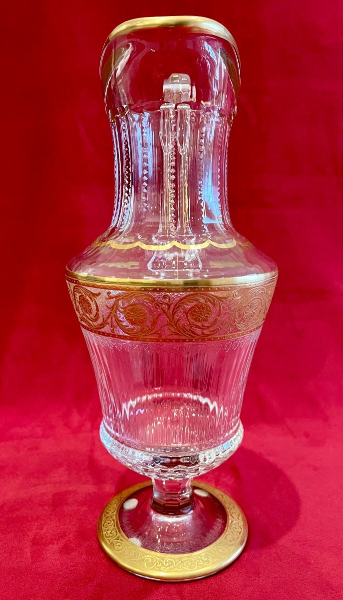 Saint Louis Crystal Water Jug Thistle Model-photo-6