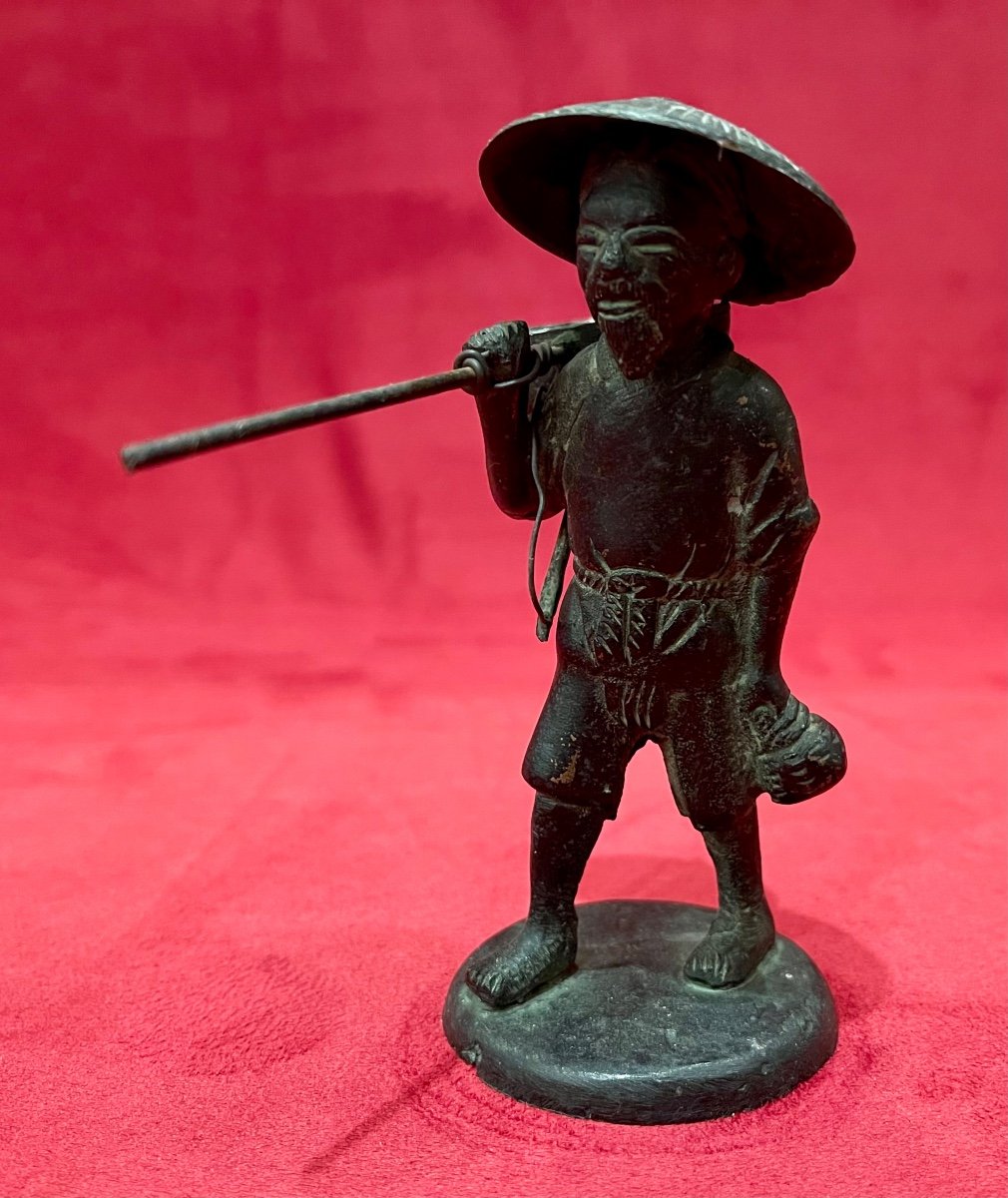 Vietnam, Little Fisherman In Bronze