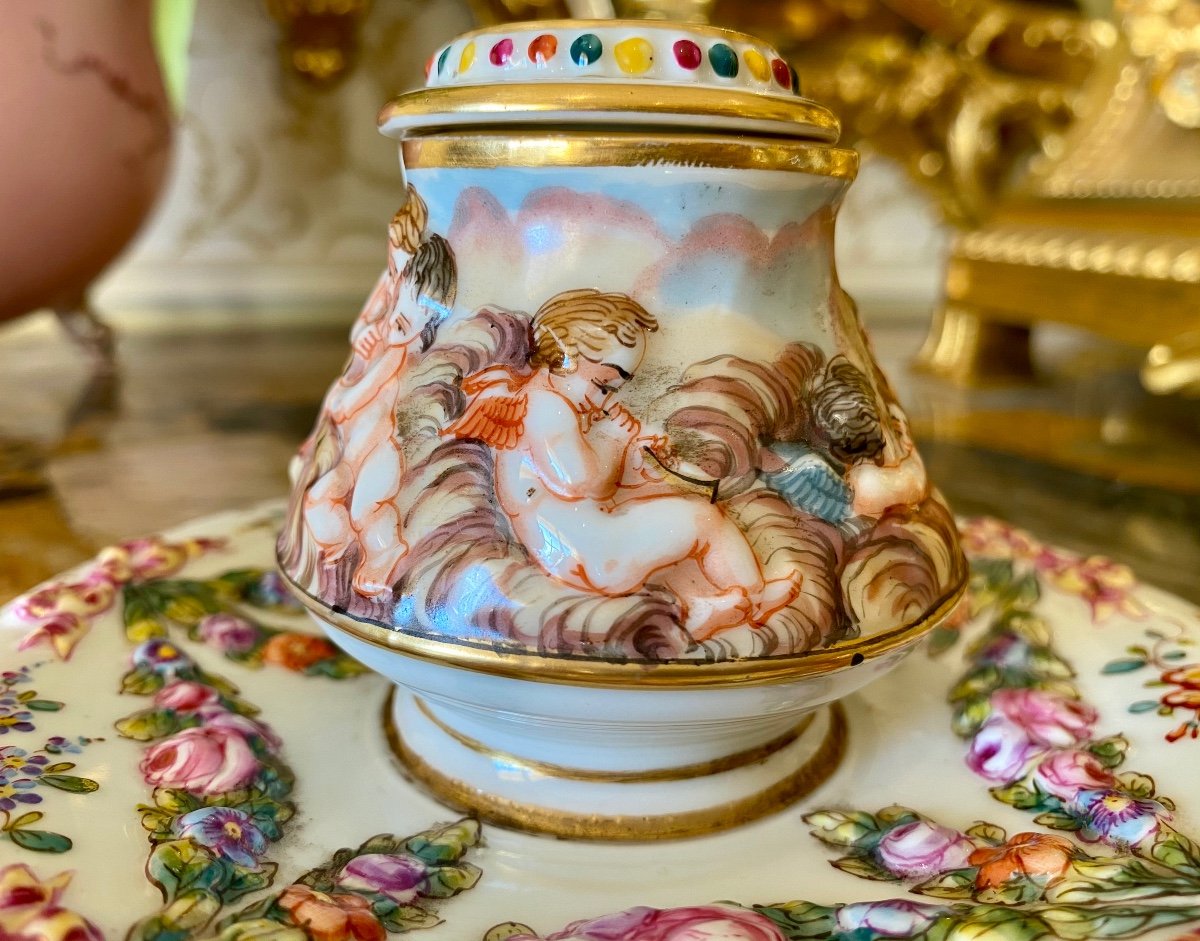 CAPODIMONTE - Bougeoir en Porcelaine -photo-3