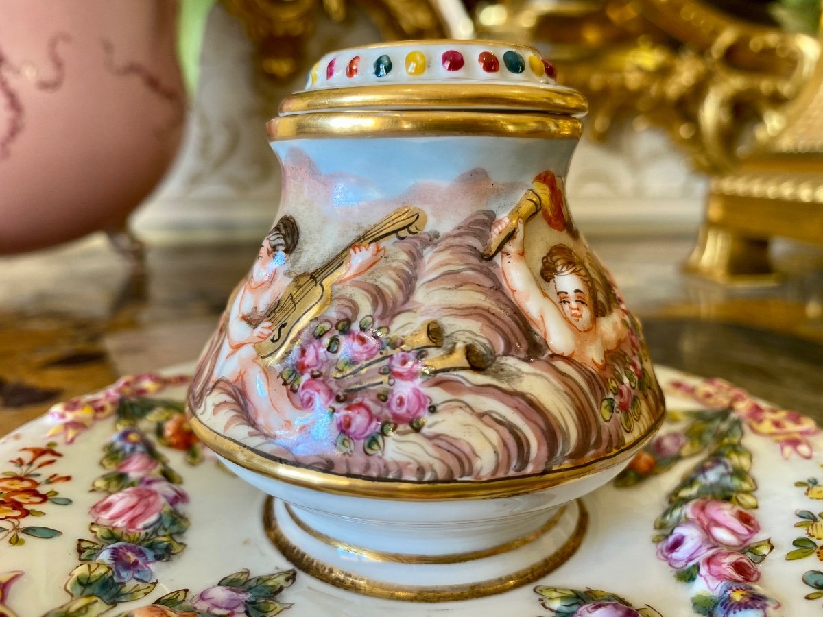 CAPODIMONTE - Bougeoir en Porcelaine -photo-4