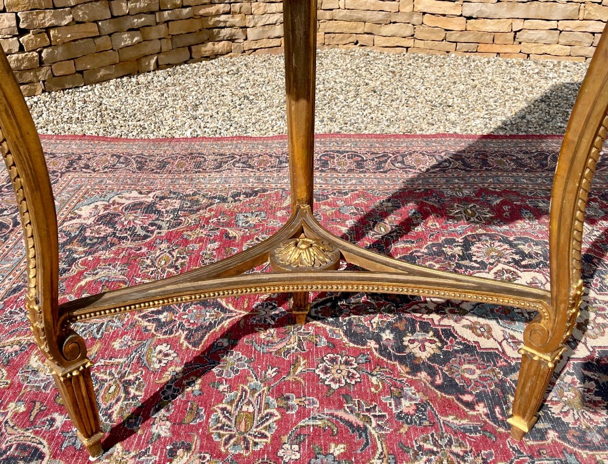 Paire d’encoignures Bois Doré & Cannage Style Louis XV -photo-4