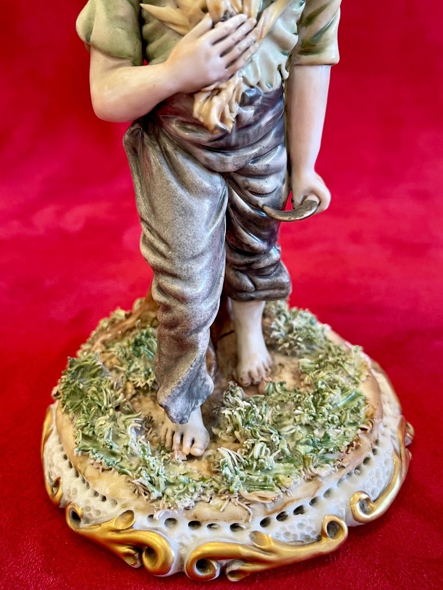 CAPODIMONTE - Paire de Gavroches en Porcelaine-photo-4