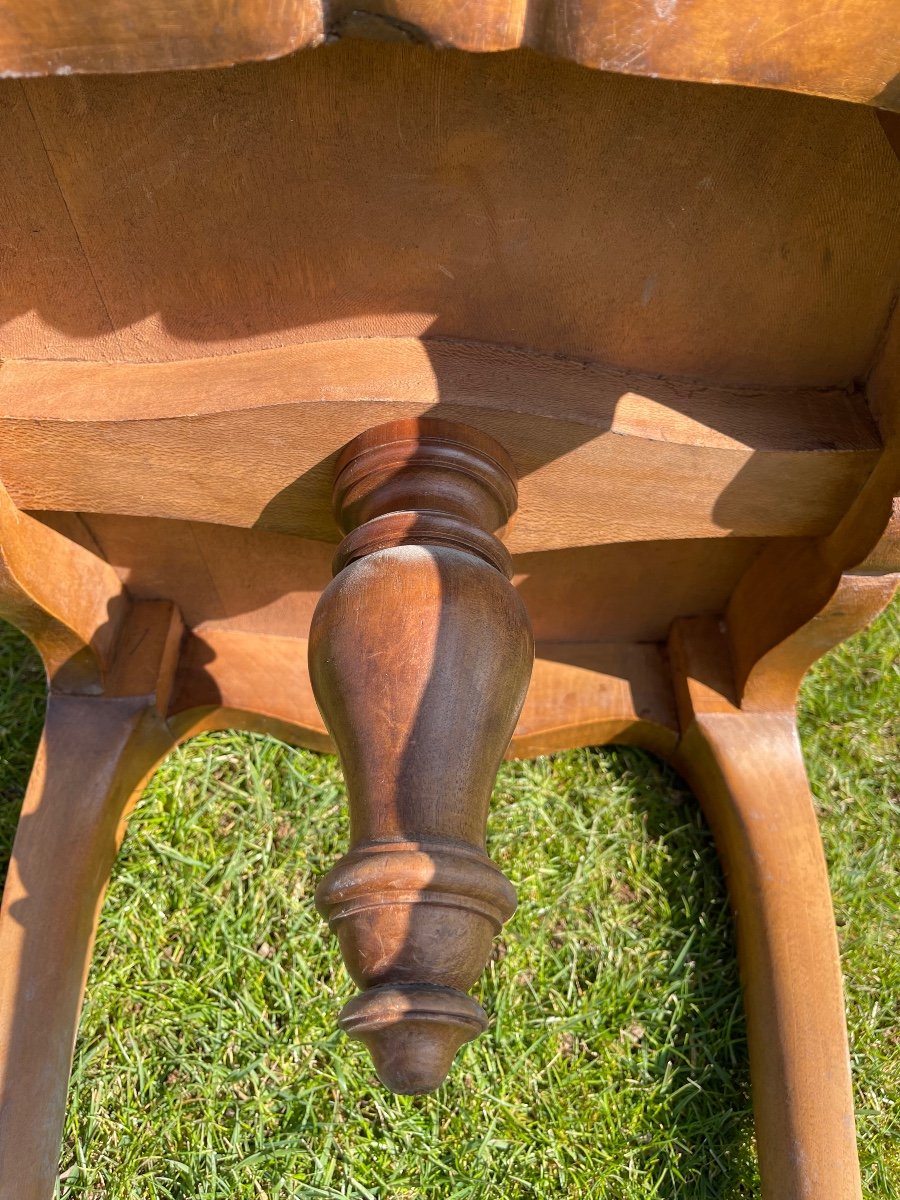 Tabouret de Piano en Noyer Style Louis XV-photo-5