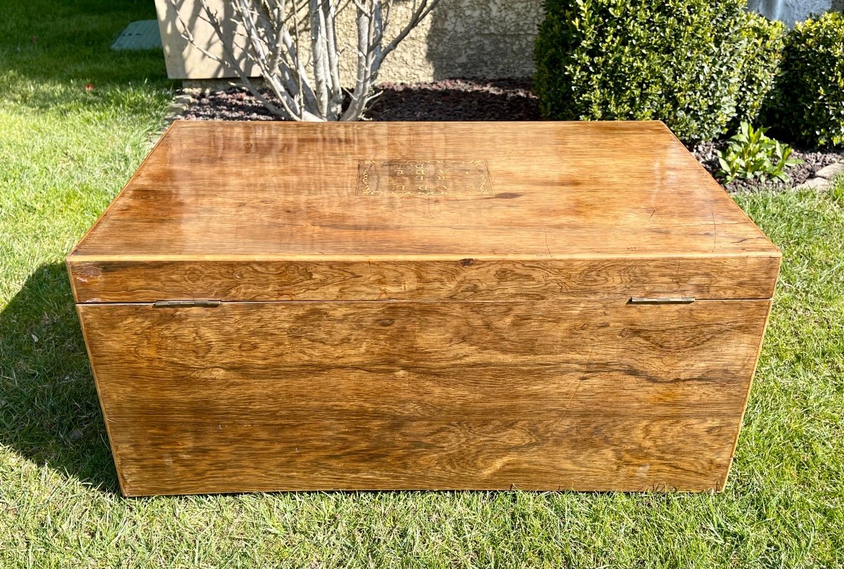 Freemasonry - Chest In Rosewood & Marquetry-photo-4