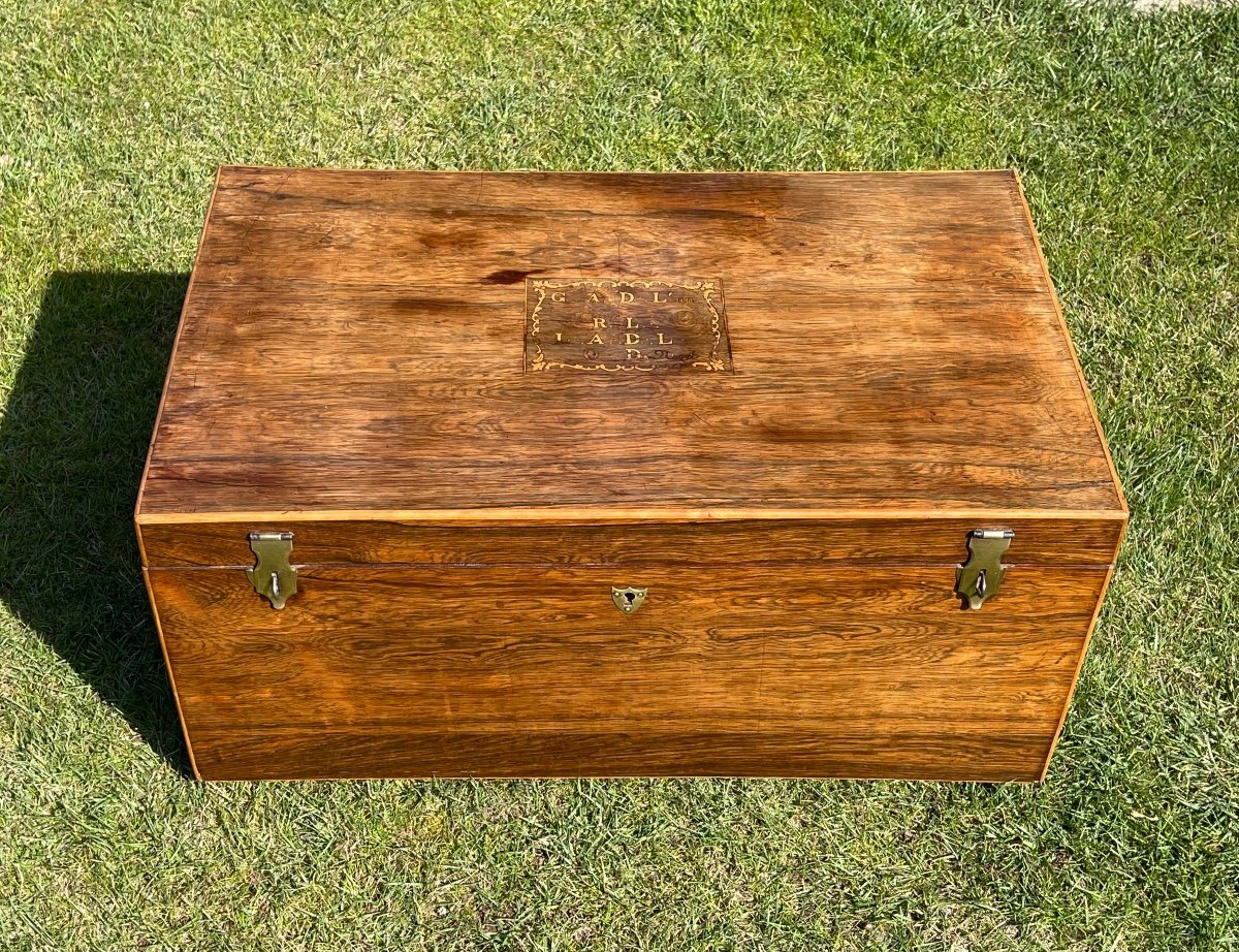 Freemasonry - Chest In Rosewood & Marquetry