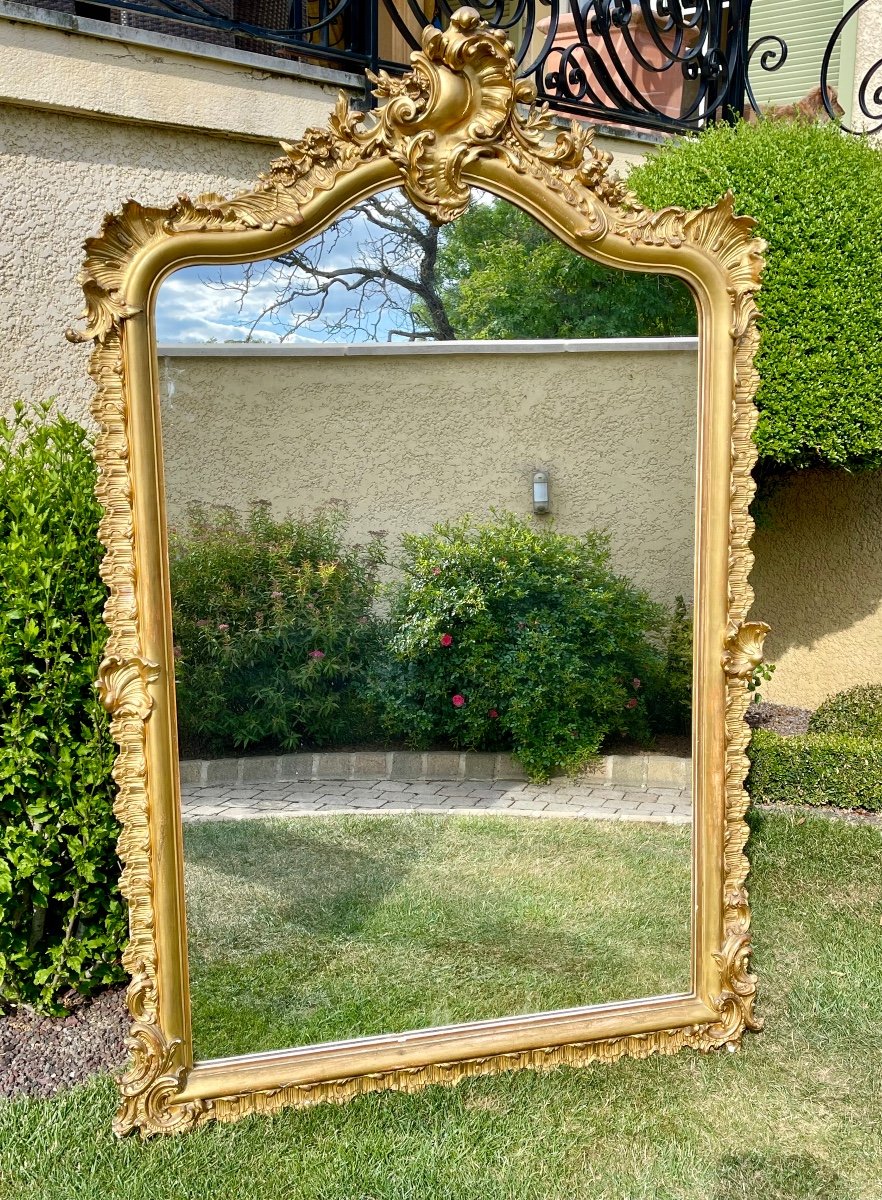 Golden Fireplace Mirror
