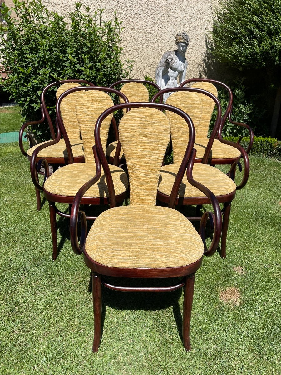 6 Fauteuils Thonet-photo-3