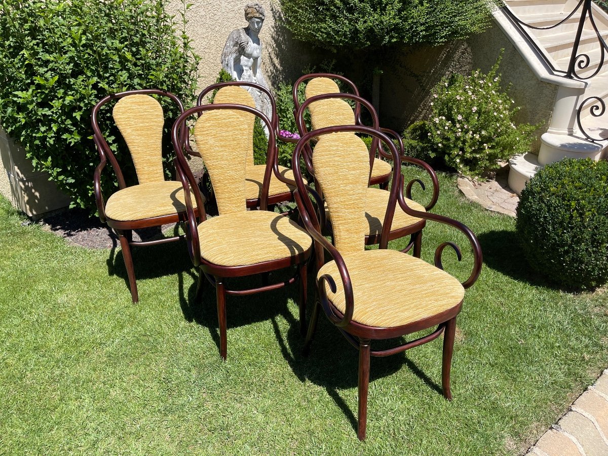 6 Fauteuils Thonet-photo-4