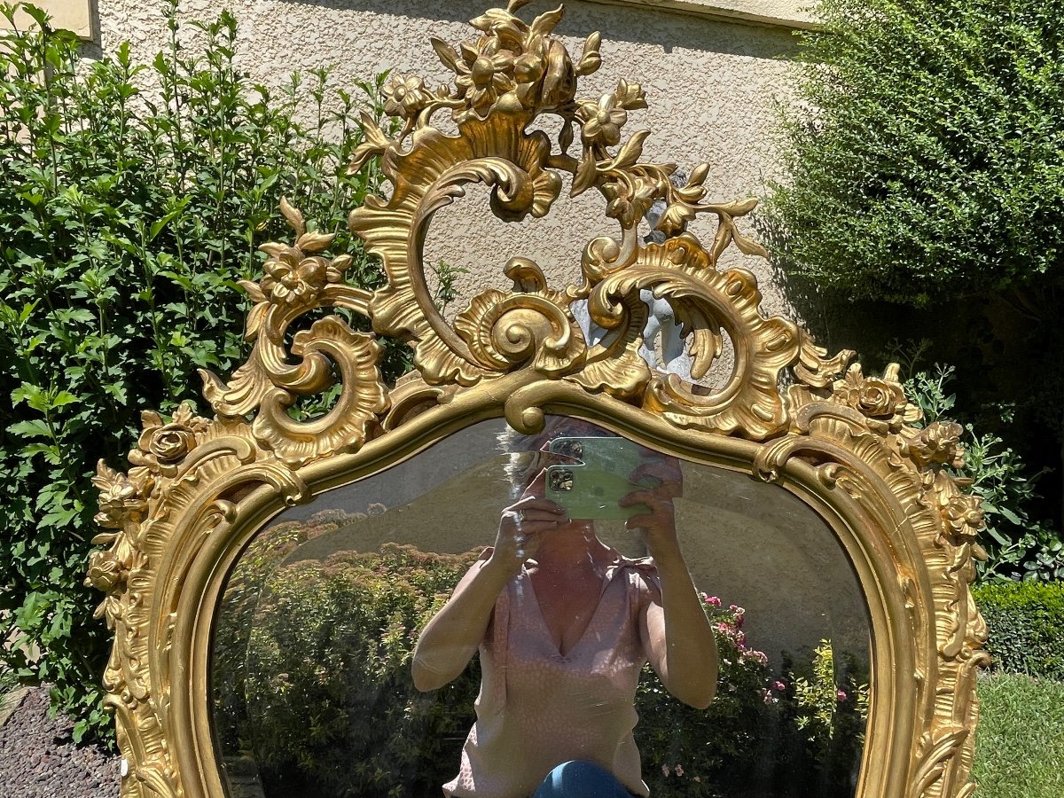Miroir Rocaille Style Louis XV-photo-3