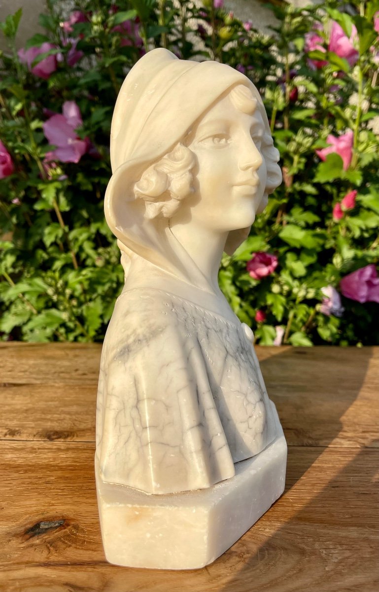 Bust Of Woman In Alabaster-photo-1