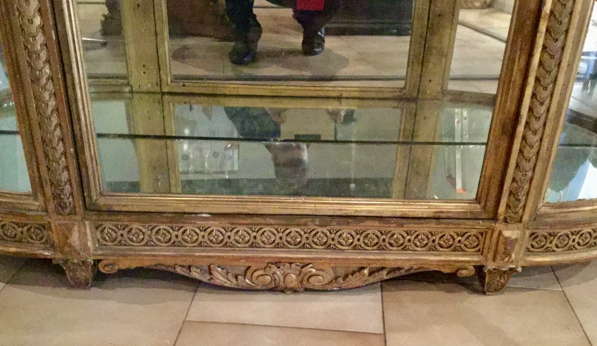 Vitrine Napoléon III en Bois Doré -photo-3