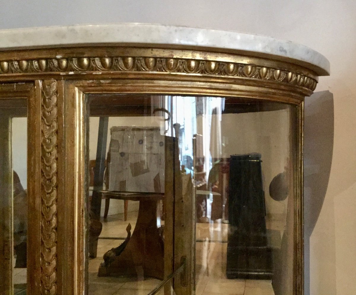 Vitrine Napoléon III en Bois Doré -photo-4