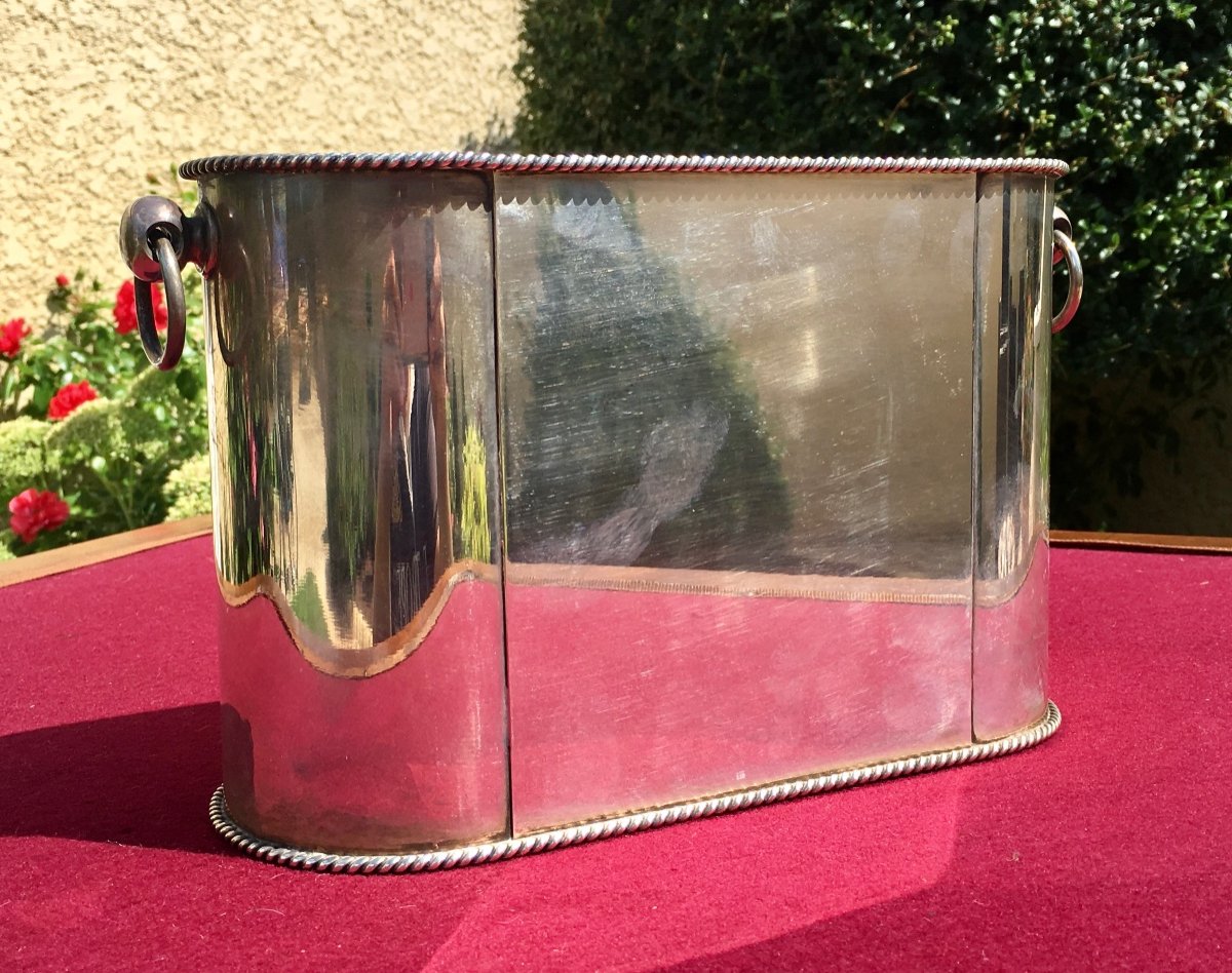 Orfèvre Plasait - Champagne Cooler In Silver Plated Metal-photo-1